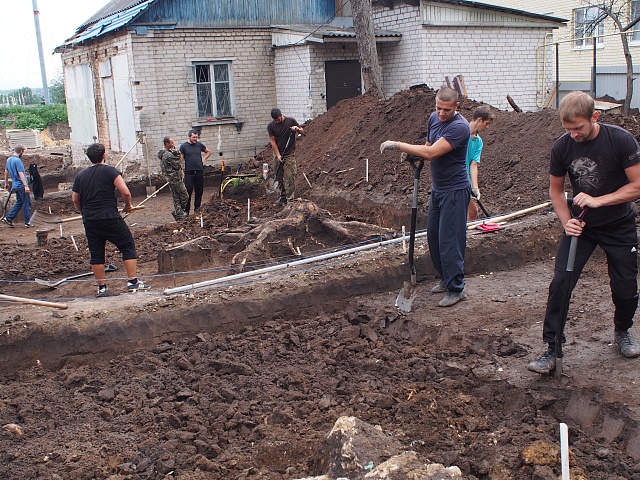Раскопки на улице Котовского в городе Липецке в 2015 году